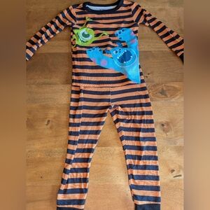 Disney Striped Blue and Green Monster Kids Footie